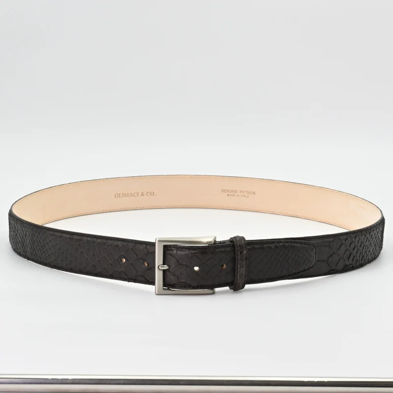 OLIMACI & CO. Brown Python Leather Belt - Image 3