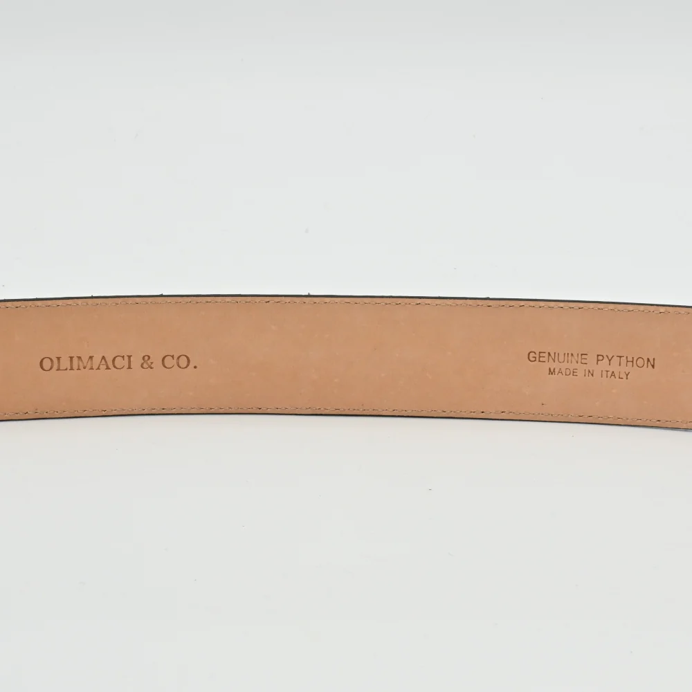 OLIMACI & CO. Natural Python Leather Belt - Image 2