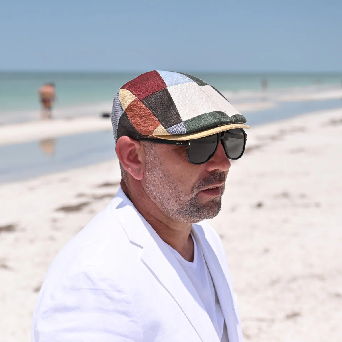 Burano Patchwork Linen Cap - Image 6