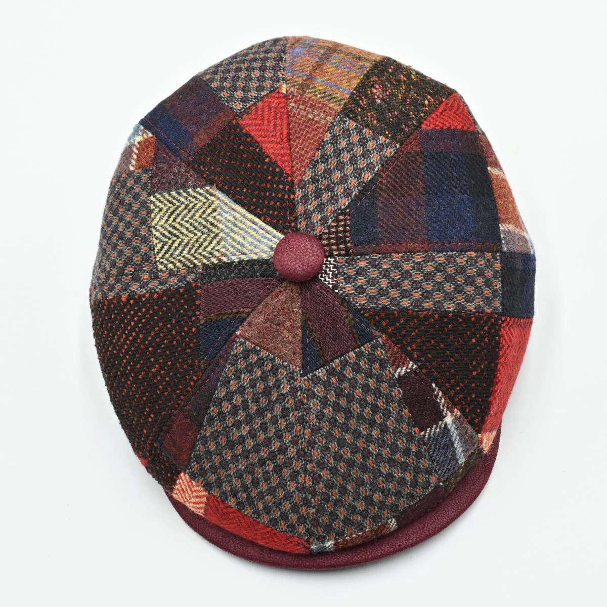 Chianti Patchwork Newsboy Hat - Image 3