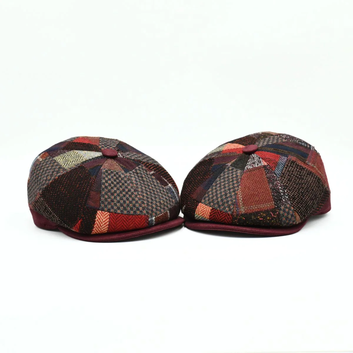 Chianti Patchwork Newsboy Hat - Image 6