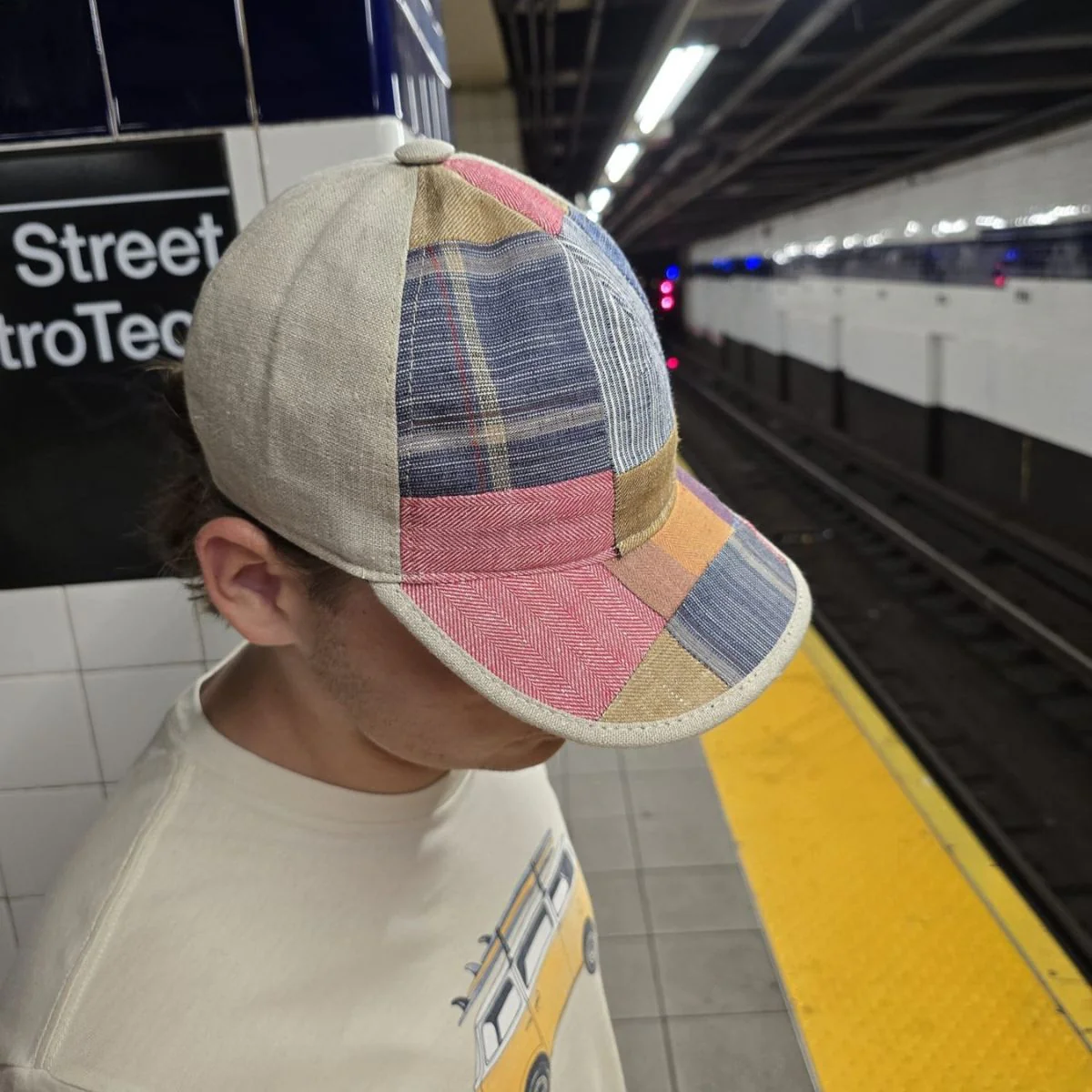 Colorful Patchwork Baseball Cap - Image 6