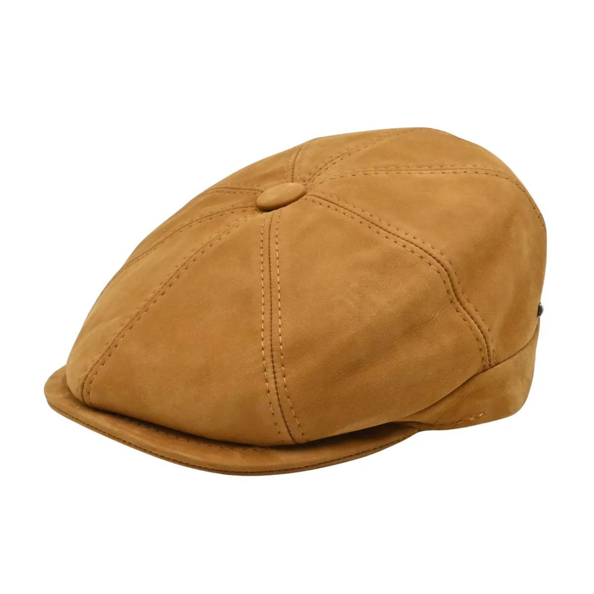 Firenze Leather Newsboy Hat - Image 10