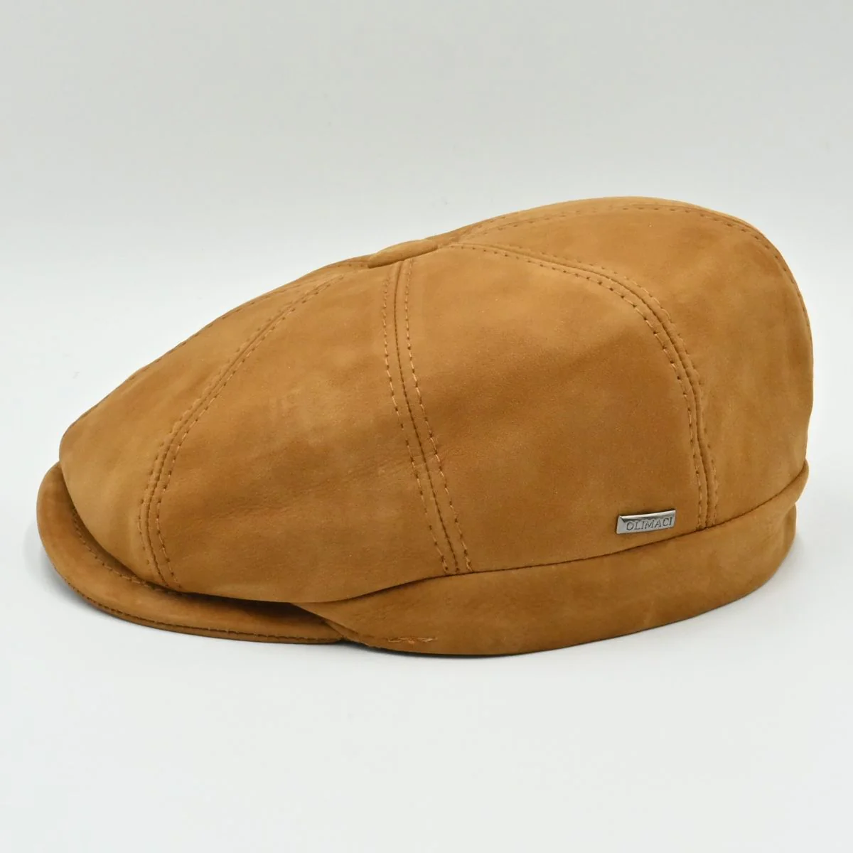 Firenze Leather Newsboy Hat - Image 11