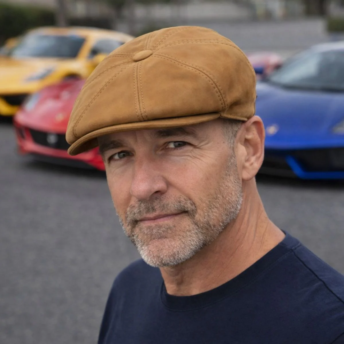 Firenze Leather Newsboy Hat - Image 15