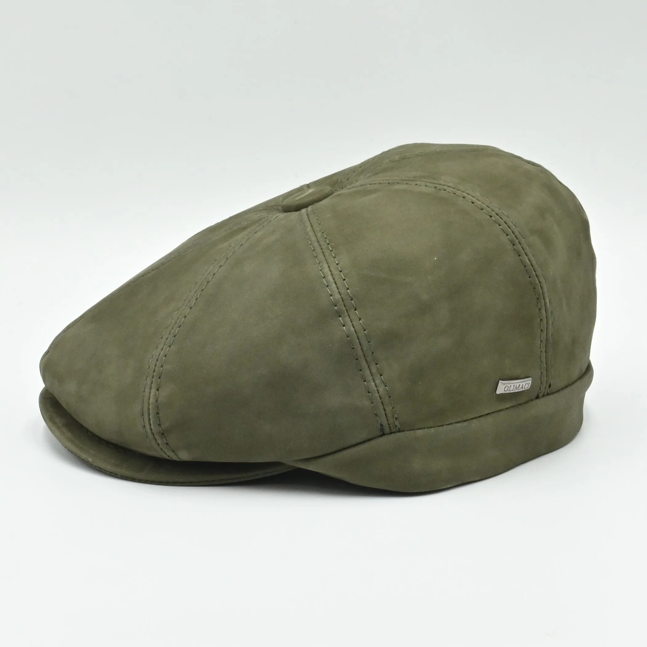 Firenze Leather Newsboy Hat - Image 17