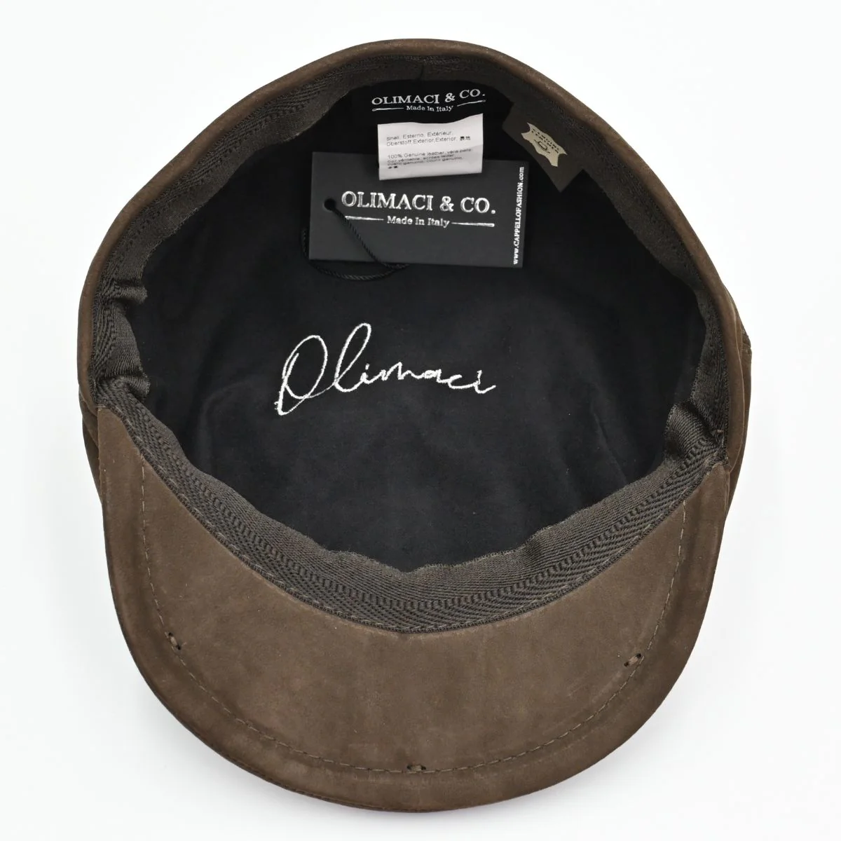 Firenze Leather Newsboy Hat - Image 5