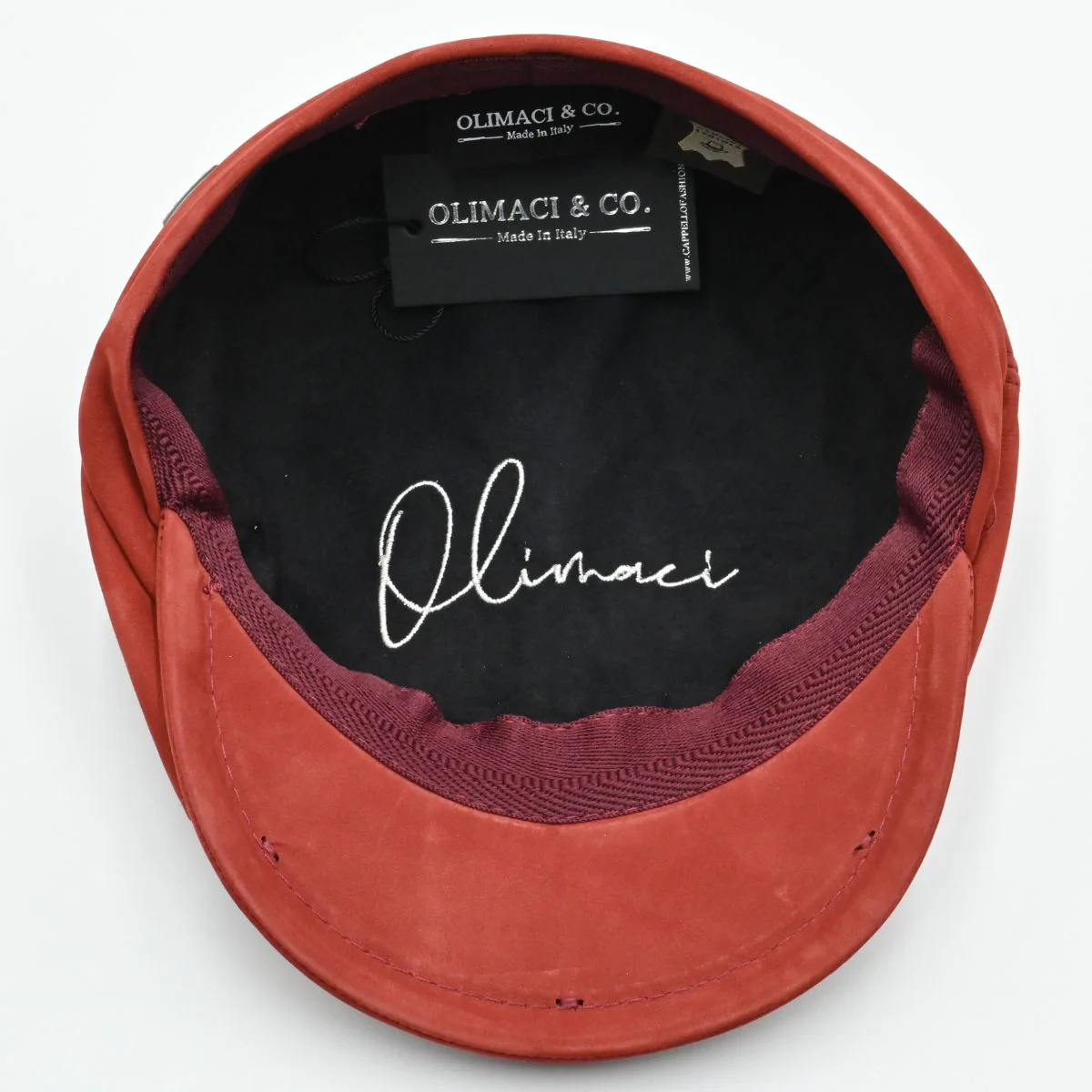 Firenze Leather Newsboy Hat - Image 9