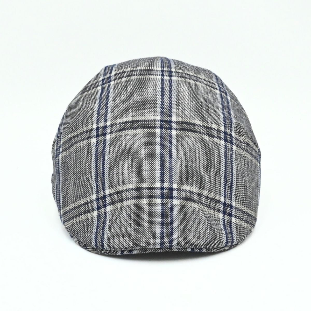 Italian Linen Checkered Flat Cap - Image 3