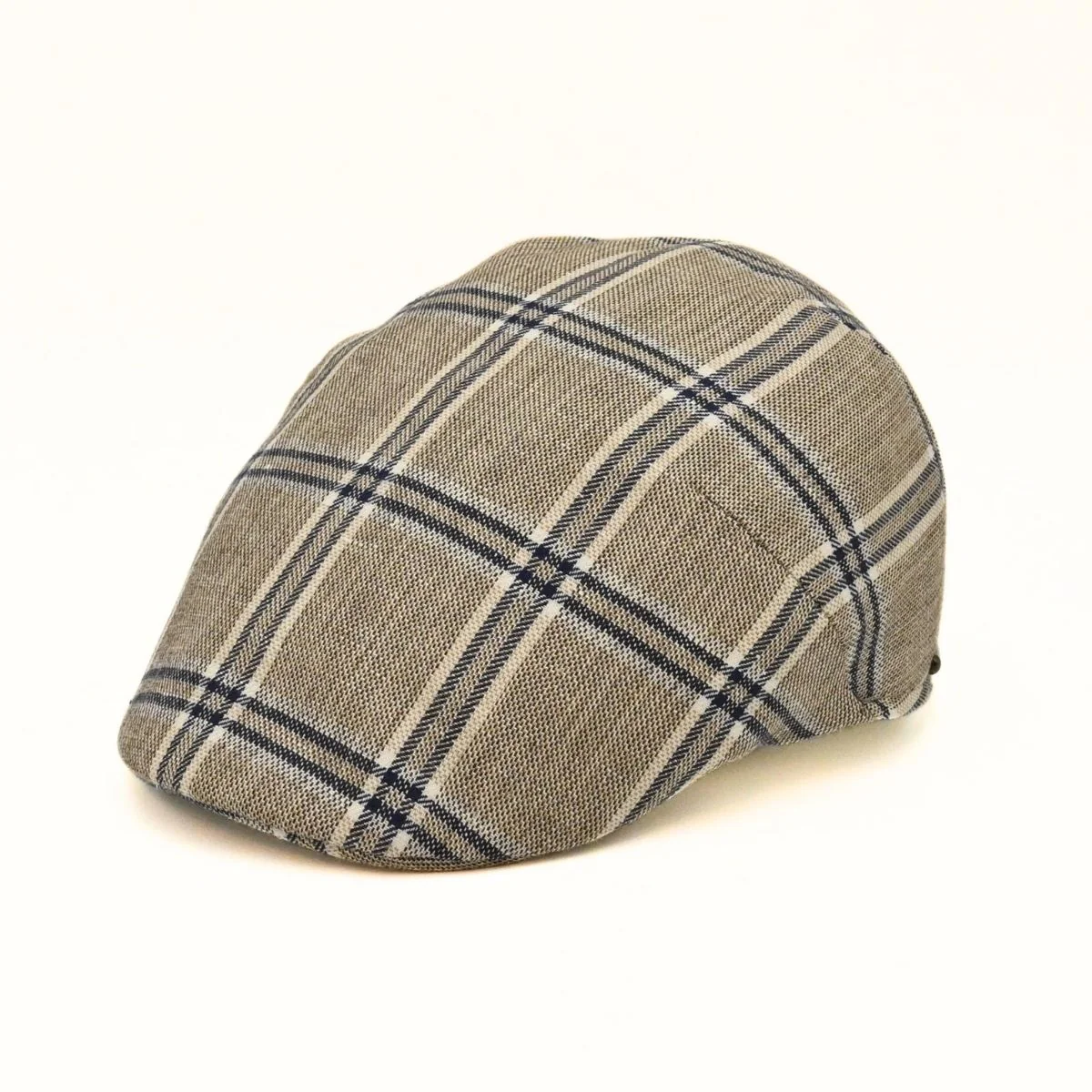 Italian Linen Checkered Flat Cap - Image 6