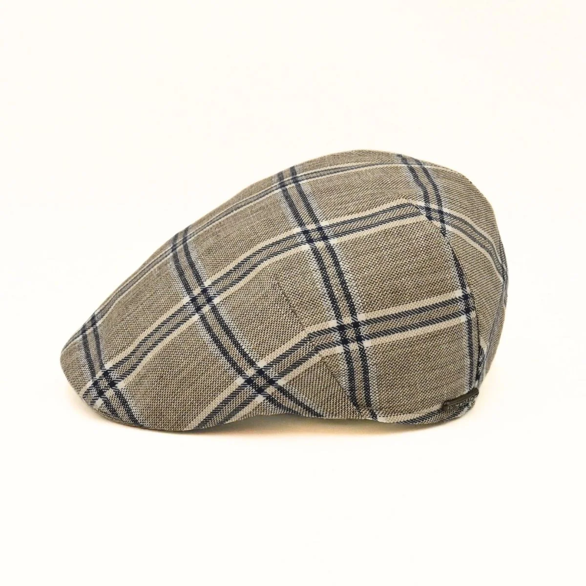 Italian Linen Checkered Flat Cap - Image 7