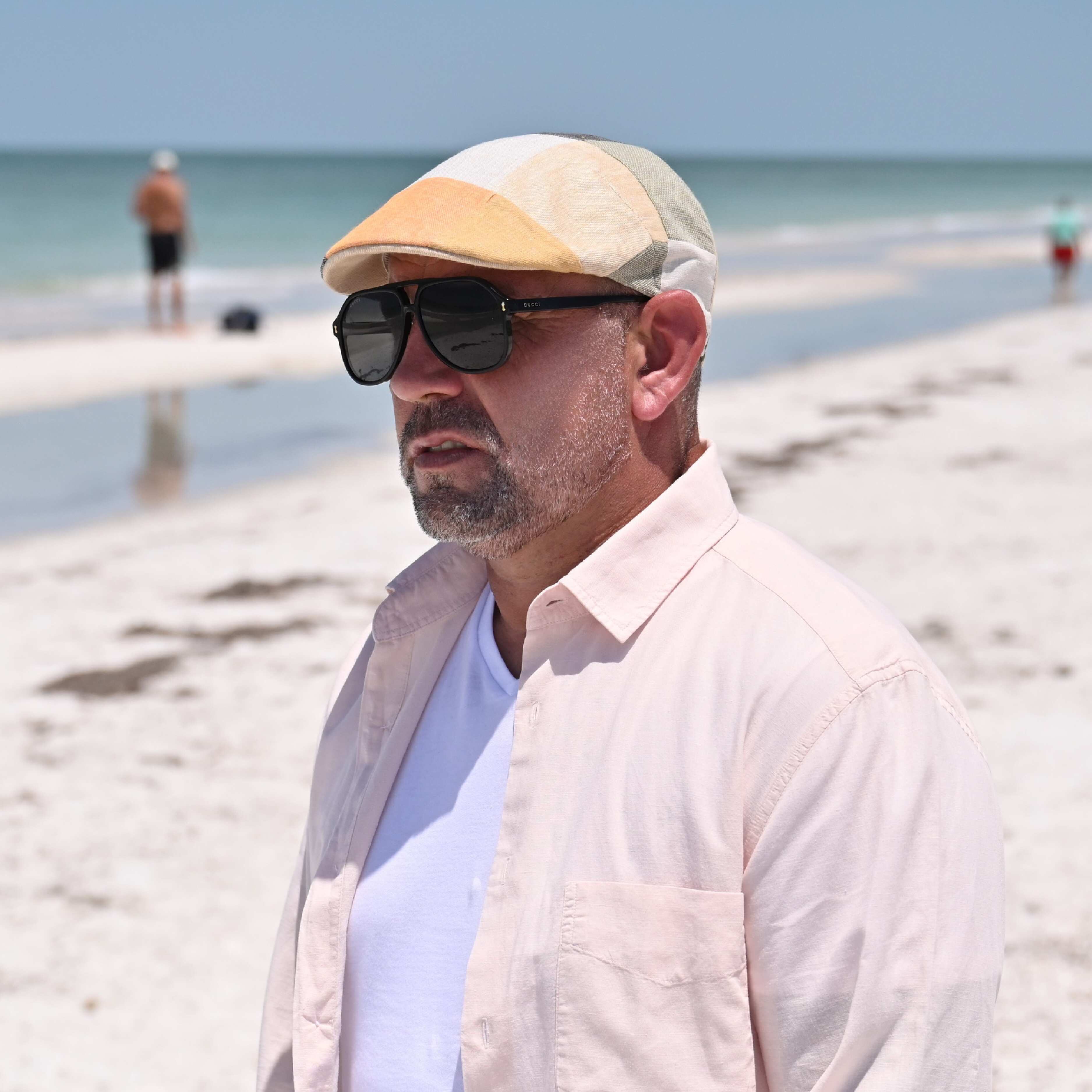 Italian Patchwork Flat Cap – Handmade Linen & Cotton - Image 6