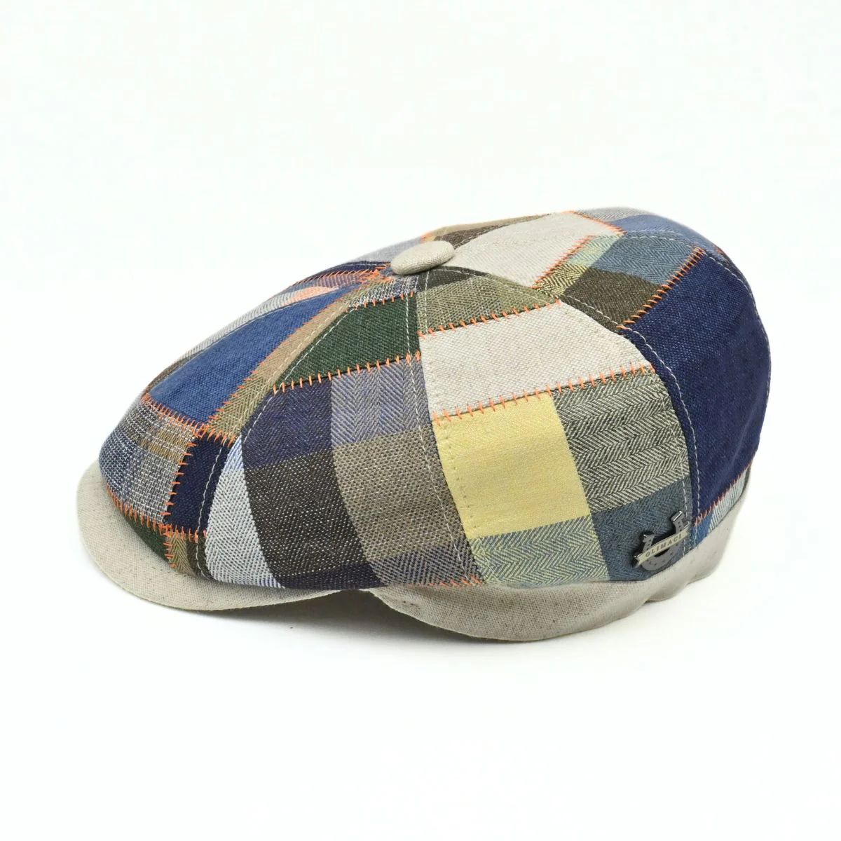 Italian Patchwork Newsboy Hat - Image 2