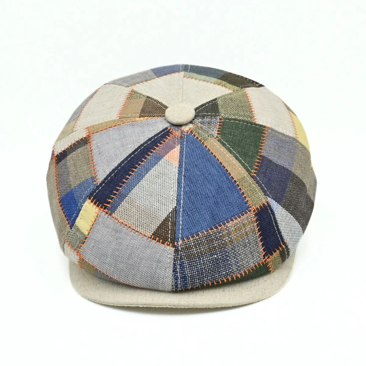 Italian Patchwork Newsboy Hat - Image 3