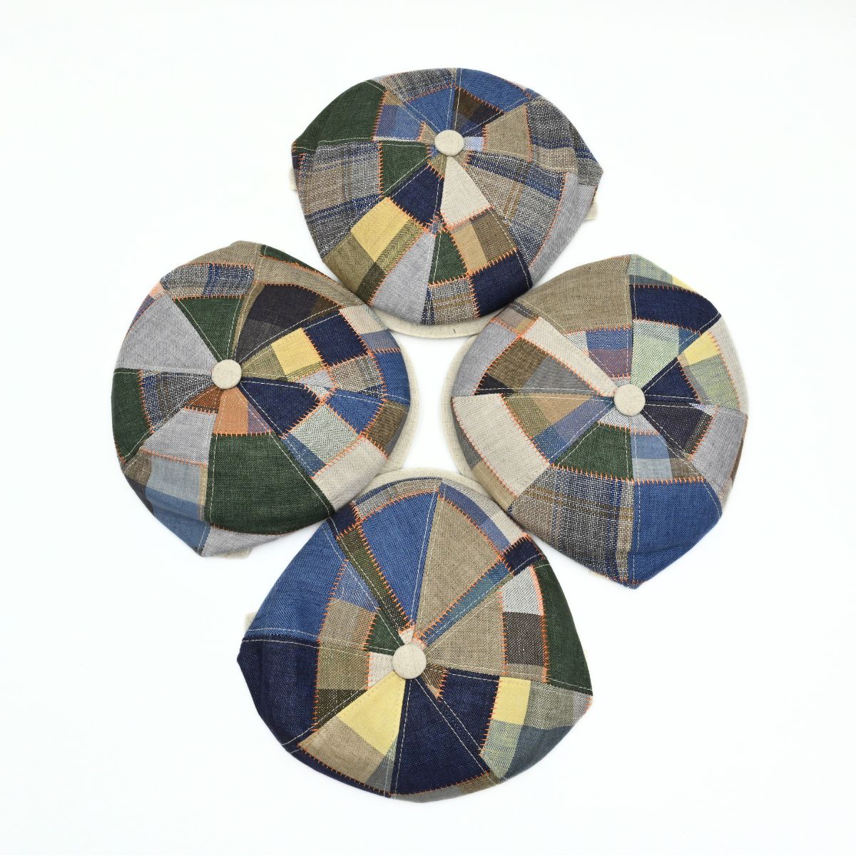 Italian Patchwork Newsboy Hat - Image 6
