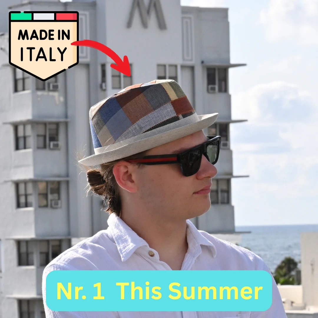 Italian Patchwork Pork Pie Hat - Image 7