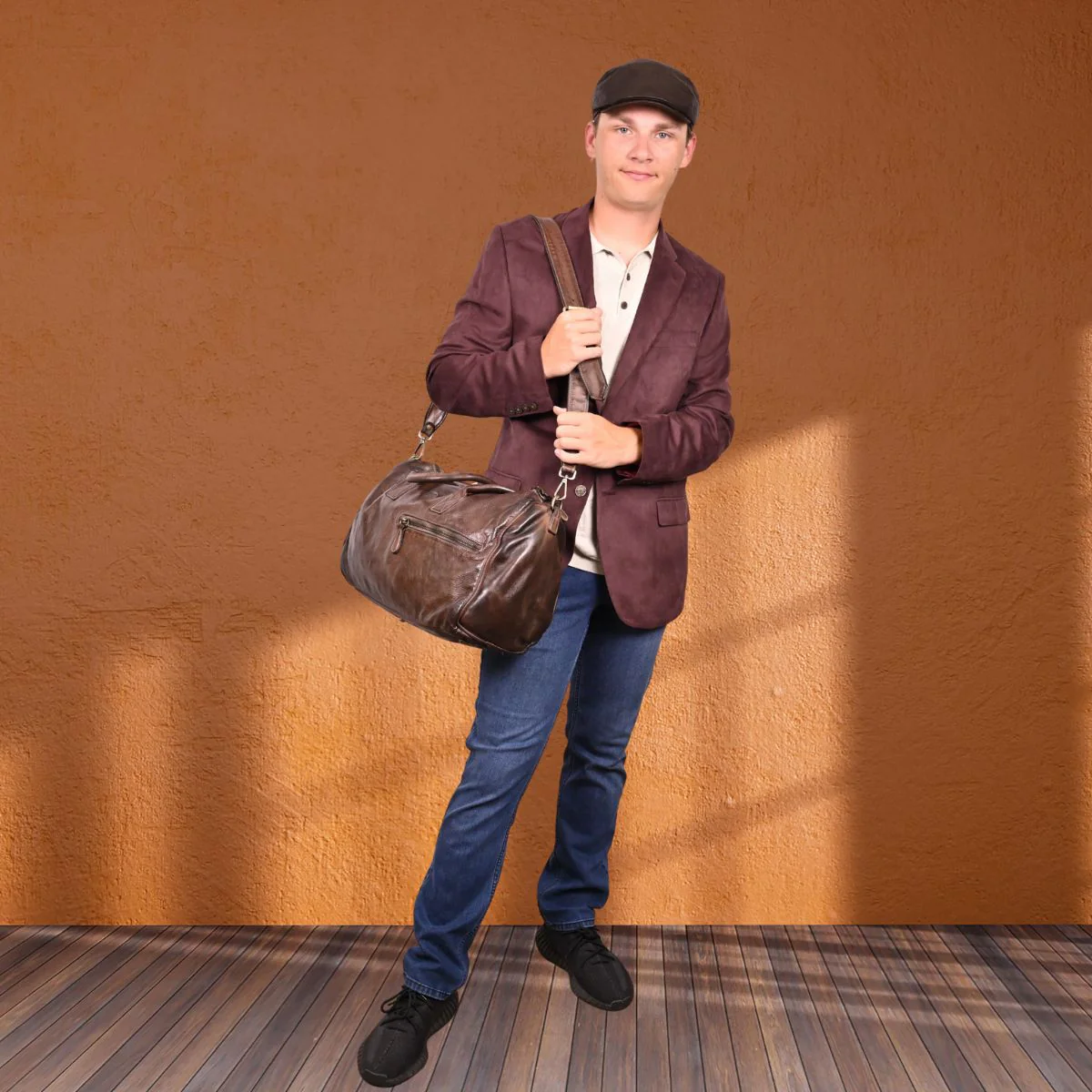 Lorenzo Leather Duffle Bag - Image 6