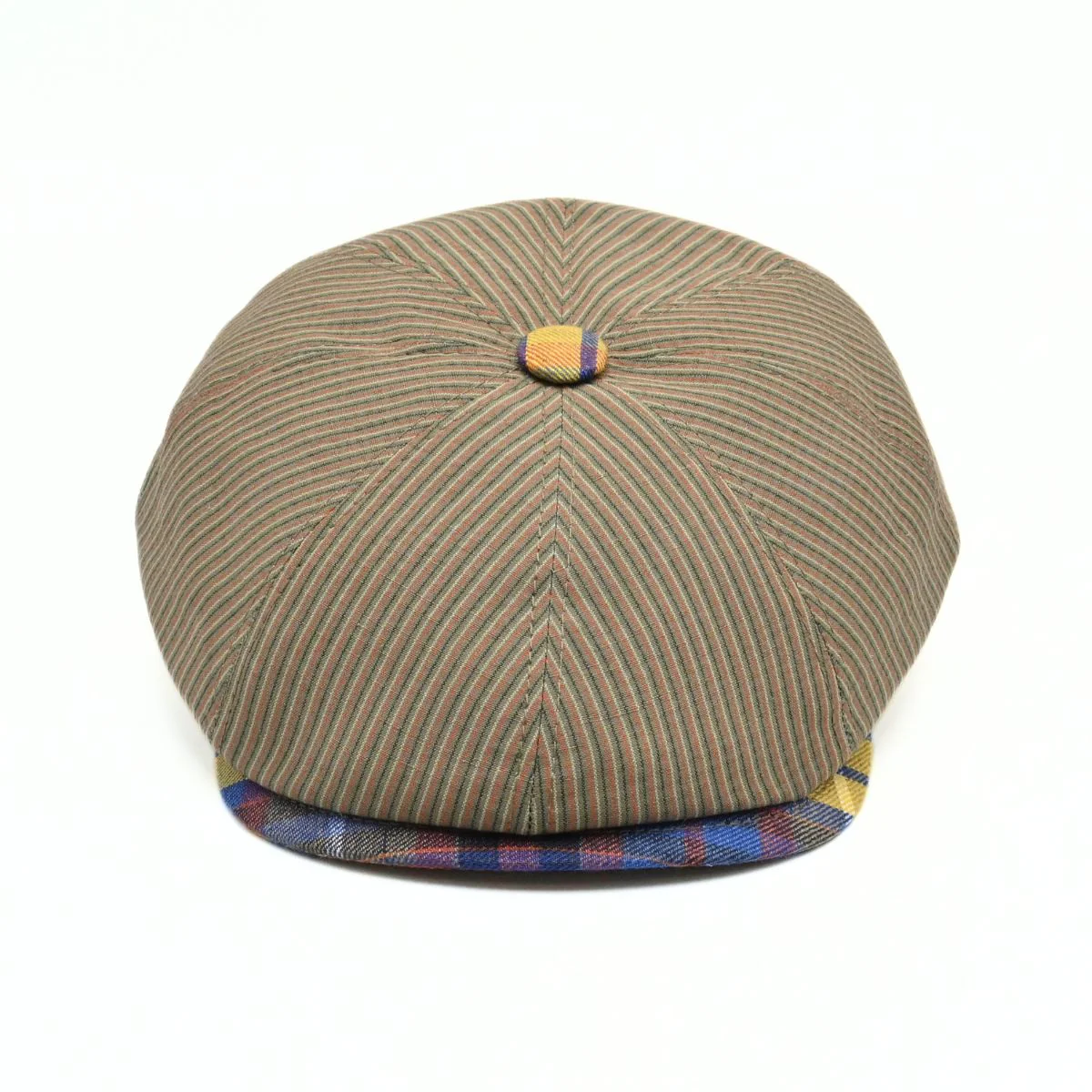 Mantova Striped Newsboy Hat - Image 3