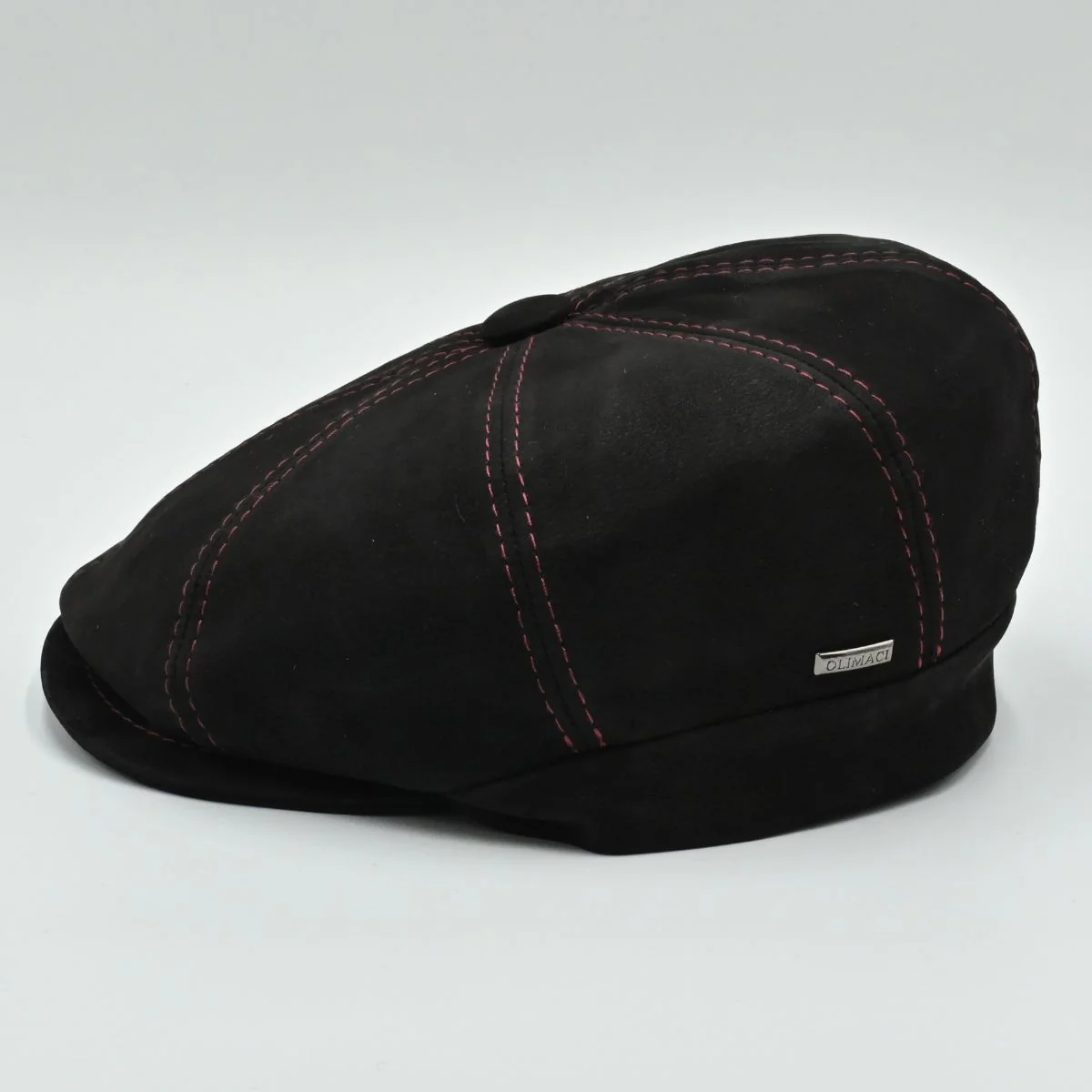 Modena Leather Newsboy Hat - Image 3
