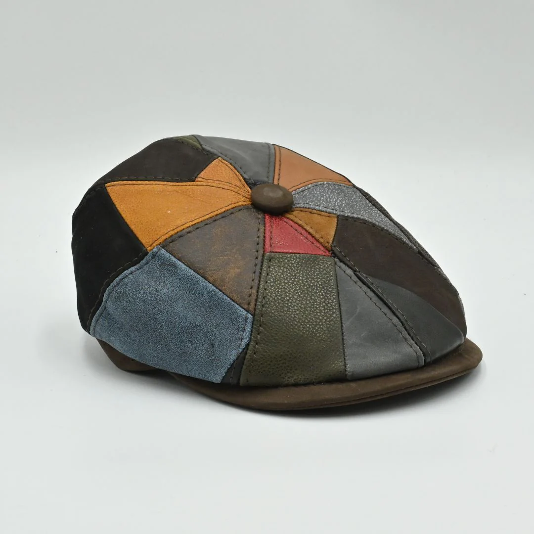 Napoli Leather Newsboy Hat - Image 14