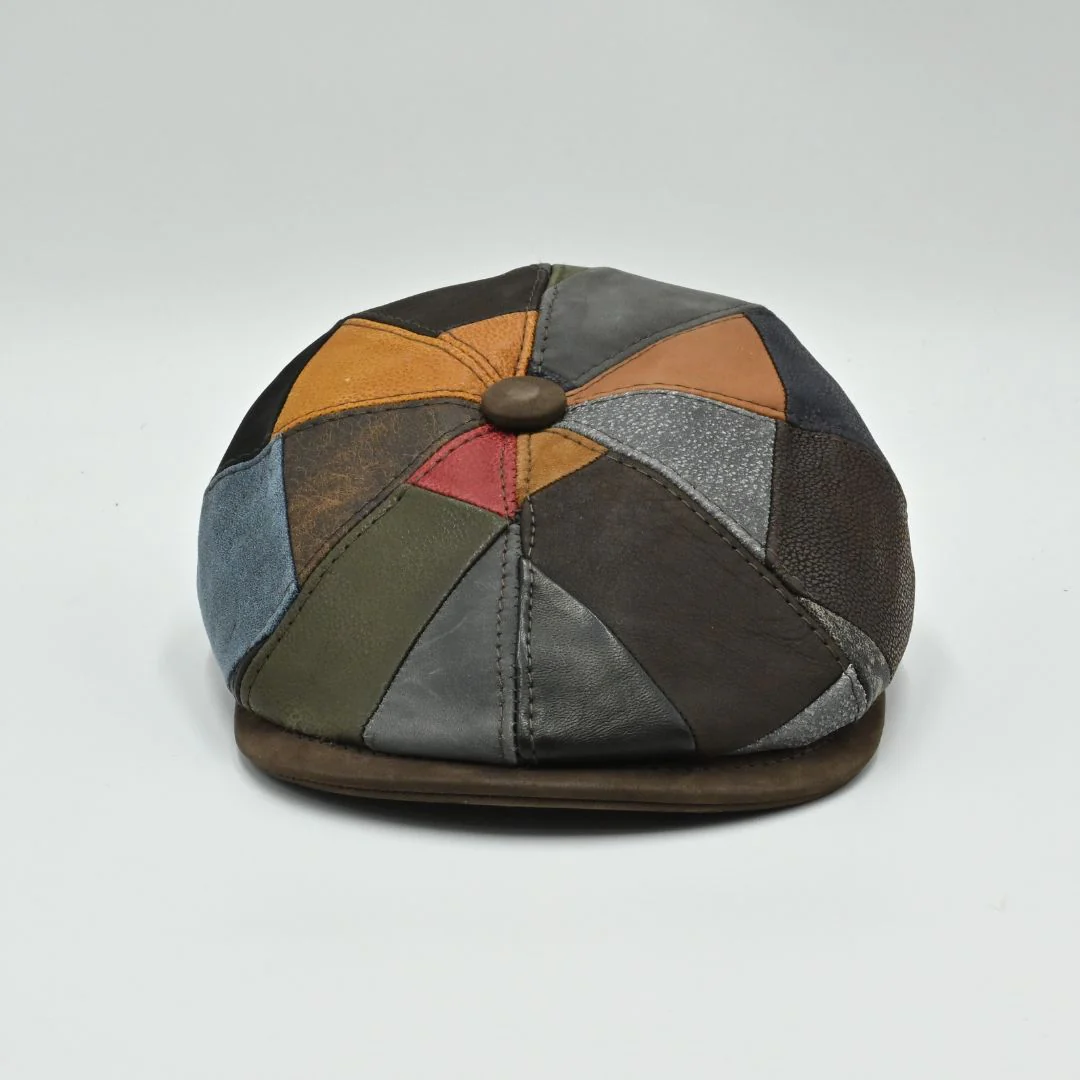 Napoli Leather Newsboy Hat - Image 15