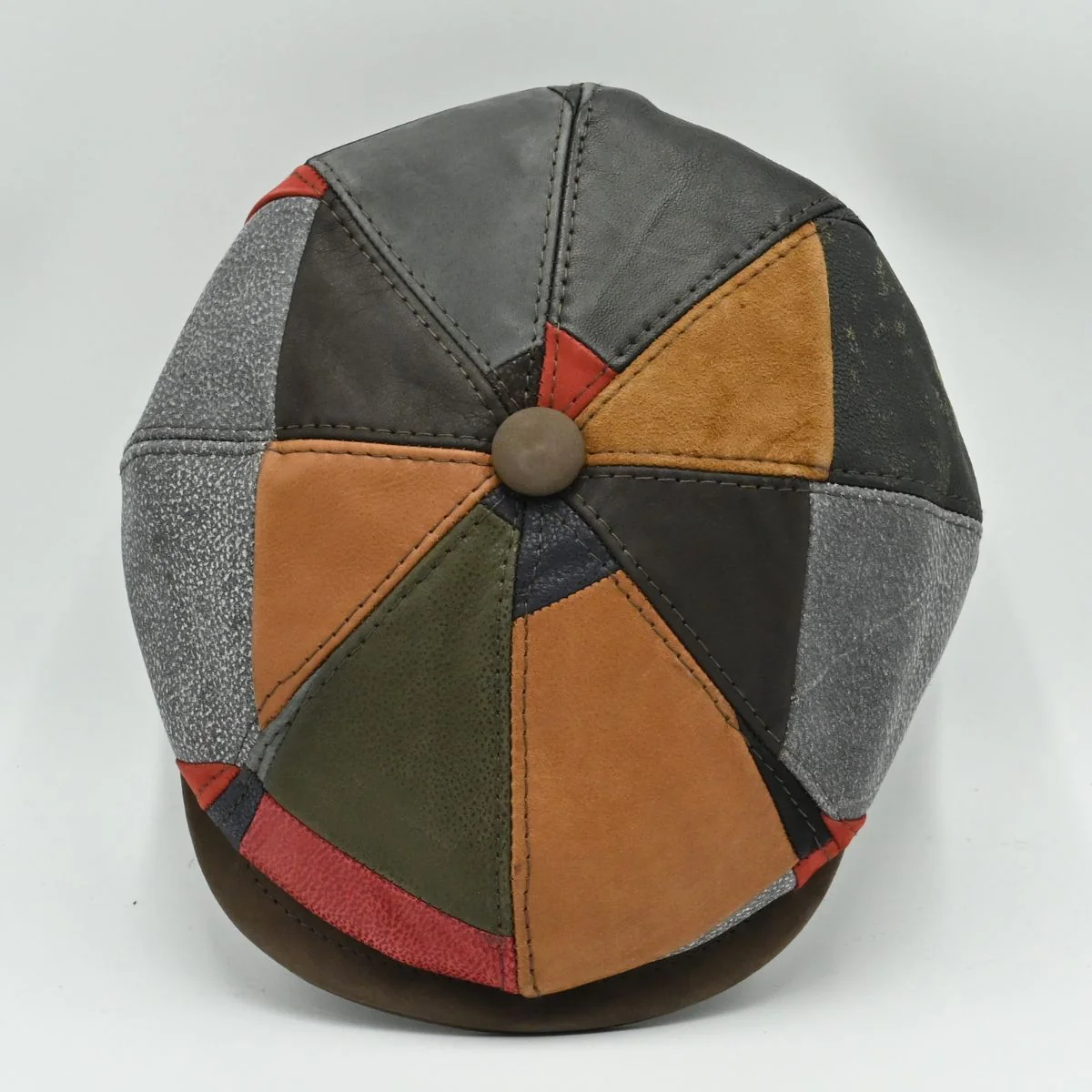 Napoli Leather Newsboy Hat - Image 4