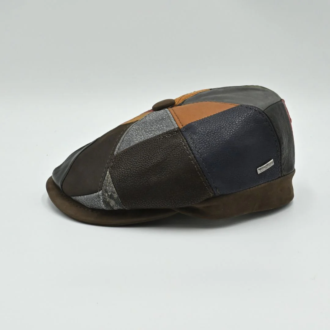 Napoli Leather Newsboy Hat - Image 9