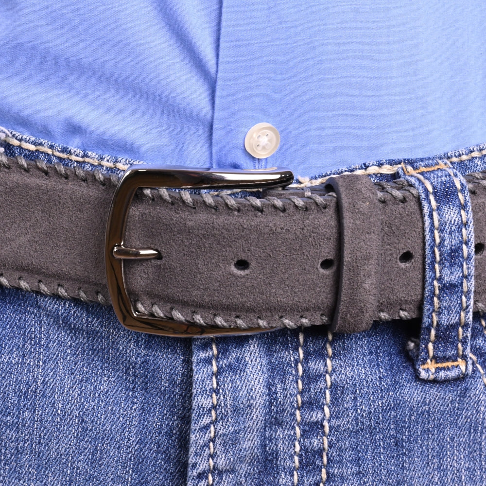 OLIMACI & Co. Grey Suede Belt - Image 5