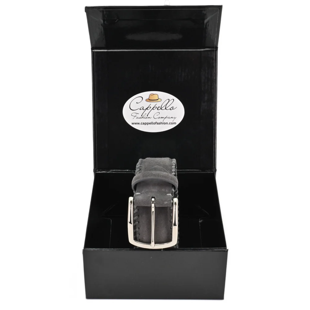 OLIMACI & Co. Grey Suede Belt - Image 6