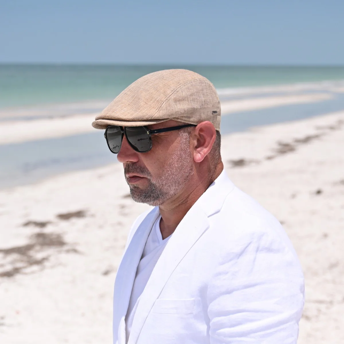 Rapallo Linen Flat Cap - Image 6