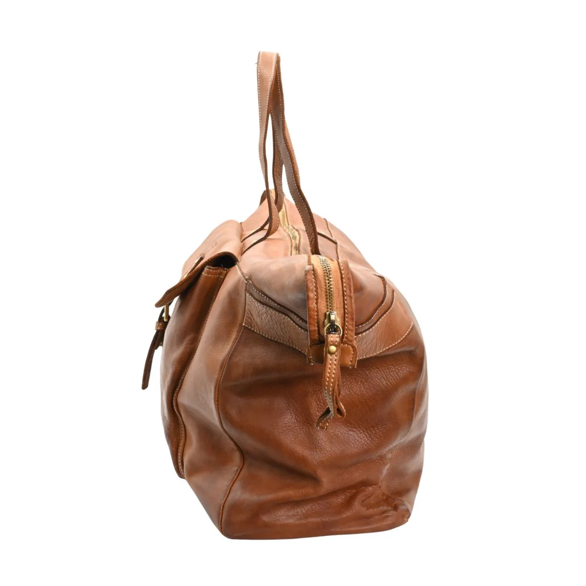 Santino Leather Travel Bag - Image 4