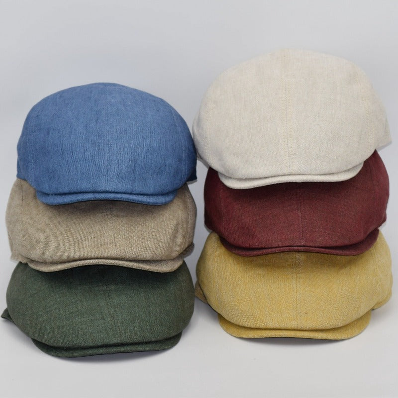 Solid Color Linen Cap - Image 8