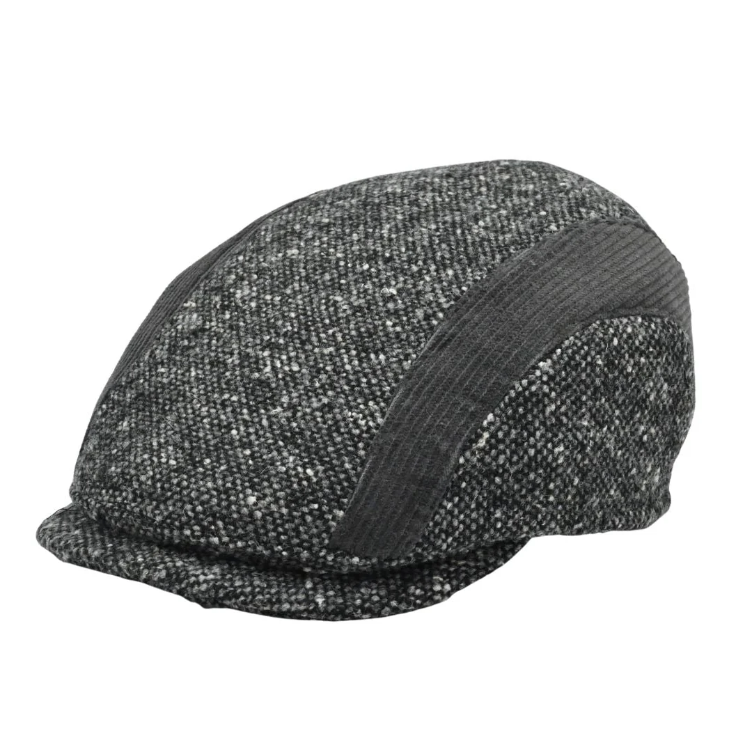 Tweed Cap With Velvet Bands