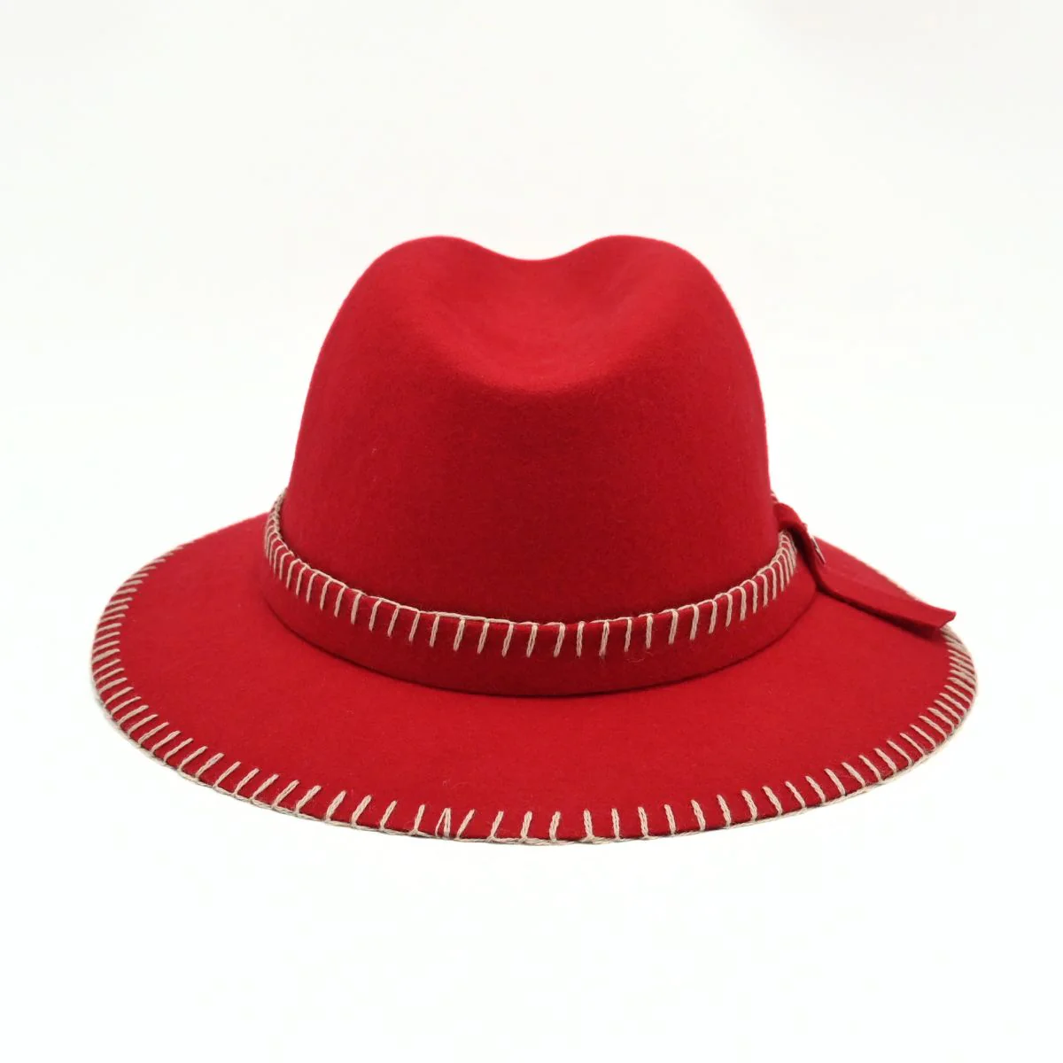 Women's Wool Hat With Blanket Stitching - Image 4
