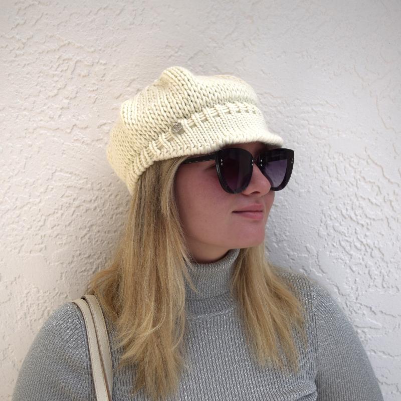 Wool Blend Peaked Beret - Image 5